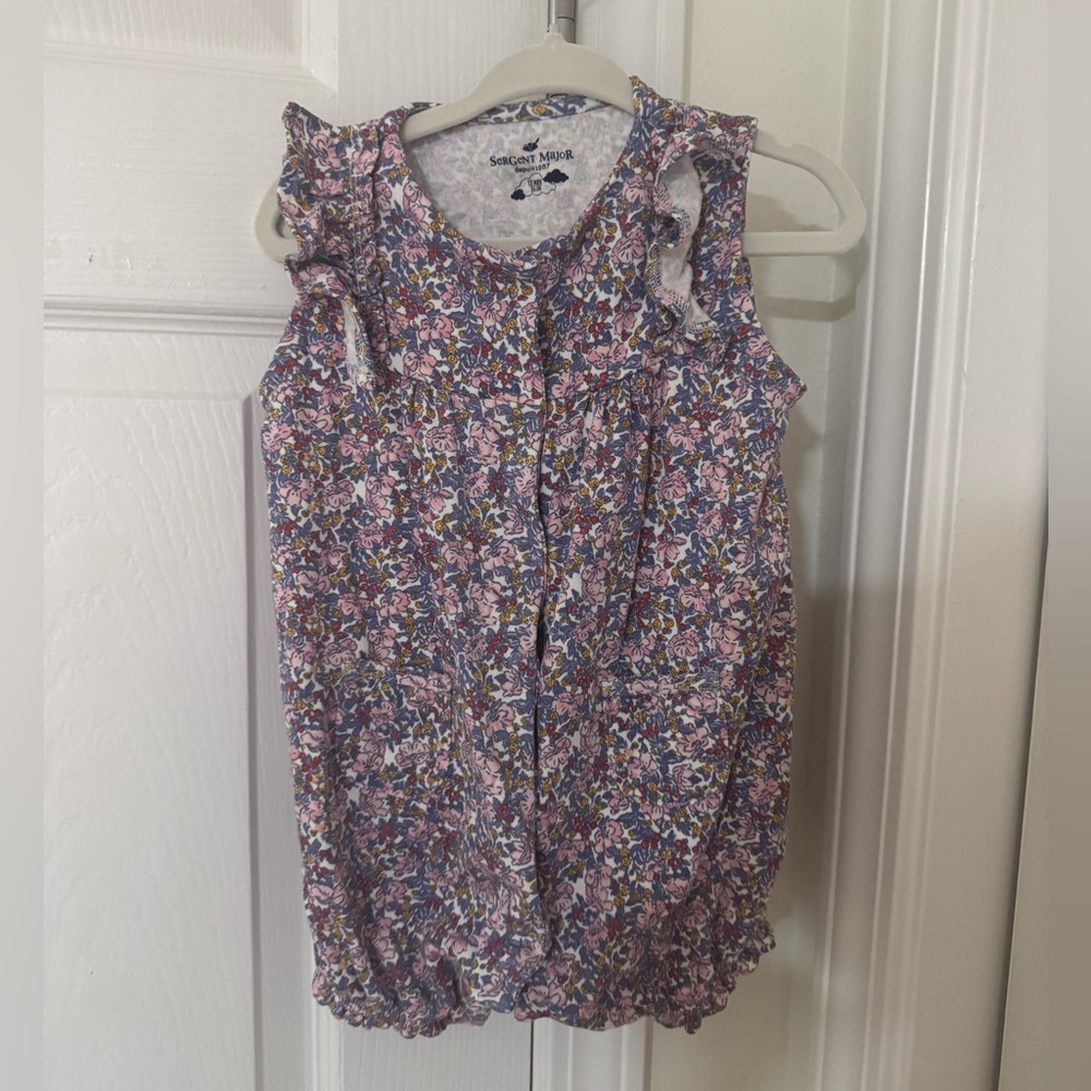 Sergent Major floral romper 12m